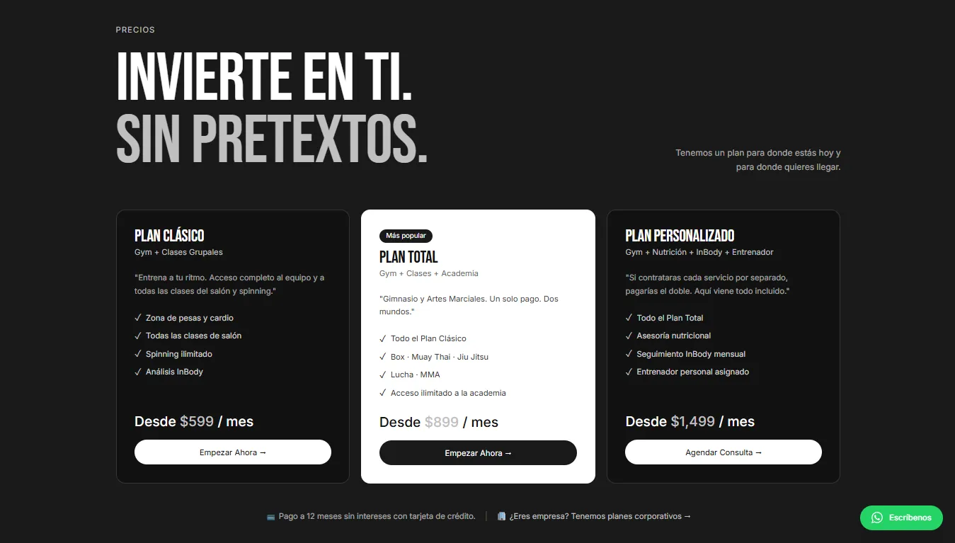 Gym — detalle